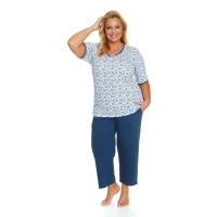 Piżama damska PB 5290 navy bloom plus