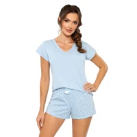 Piżama damska Sky short niebieska